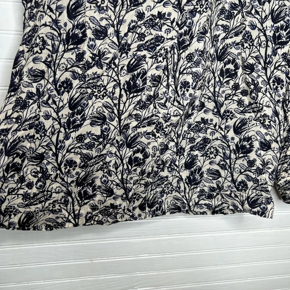 Tinsels Maison Française Women's Floral Print Long Sleeve Button-Down Shirt Sz 2 - Picture 6 of 15